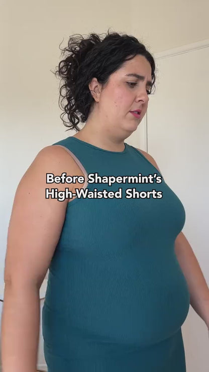 Shapermint High-Waisted Seamless Shapewear Shorts — Anti-Roll Waistband, Breathable Medium Compression